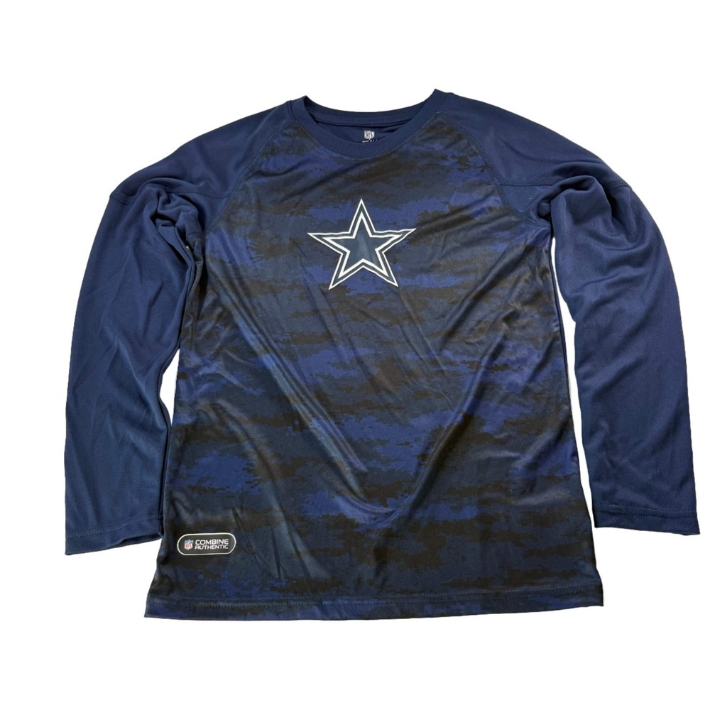 NFL Combine Authentic Dallas‎ Cowboys Youth Boys Active Shirt Med NEW